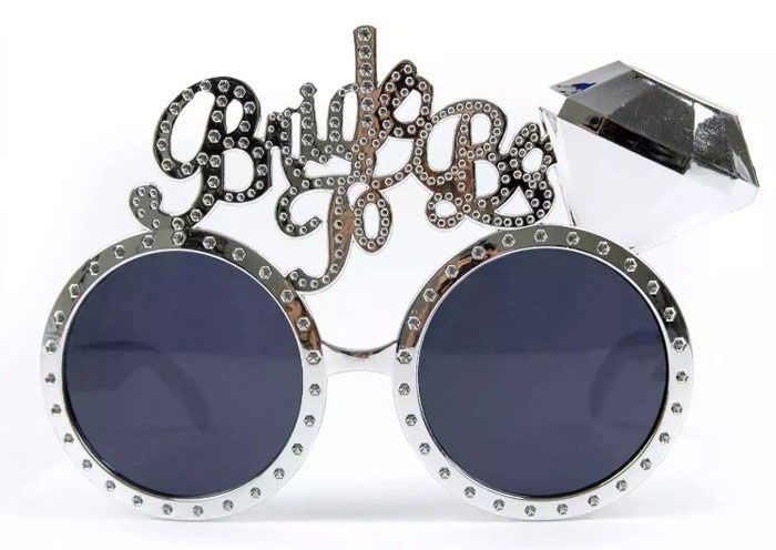 Silver Color Bride To Be Written Bride Goggles 15x10 cm