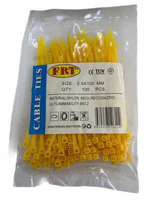 FRT Yellow 2.5x100 Cable Tie