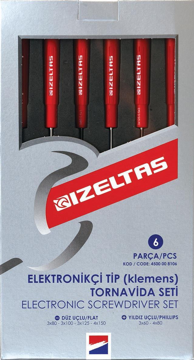 Izeltas 4500 Electronics Type Screwdriver Set 6 Piece