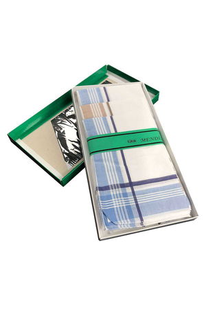 12 Cotton Luxury Men's Handkerchiefs 40x40 cm