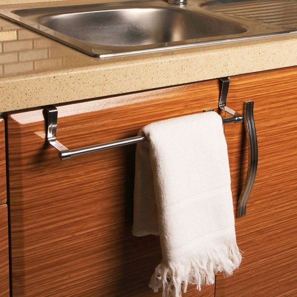 Kitchen Cabinet and Drawer Towel Rack - Over Door Towel Rack