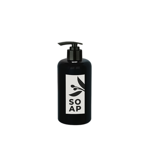 Liquid Soap Dispenser Round Plastic Pump 500 ML - Black