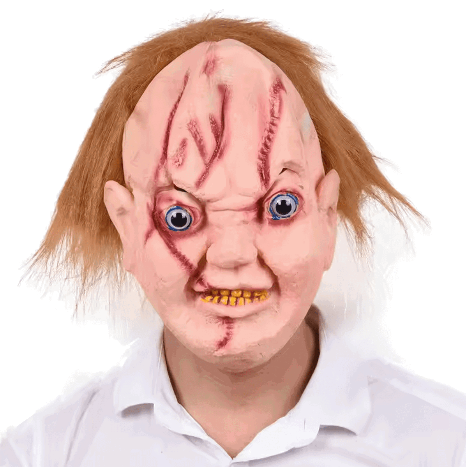 Chaki Mask Latex Meat Chucky Chaki Mask with Brown Hair