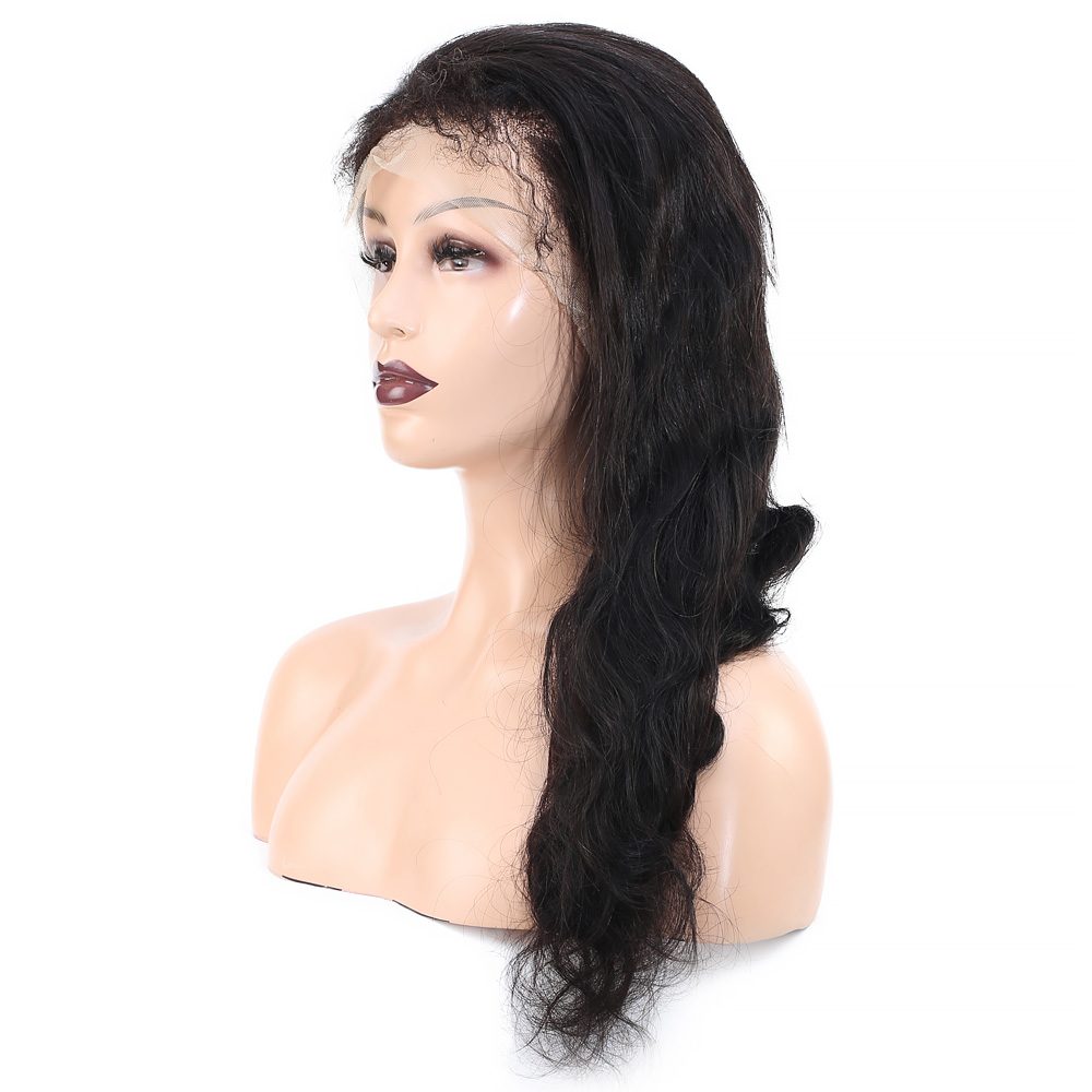 Front Lace Real Hair Tulle Wig Wavy / Natural / 65/70cm