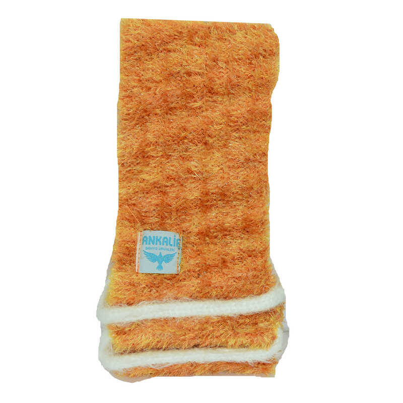 Drawstring Back and Body Soft Bath Fiber Orange-Yellow 56x10 Cm