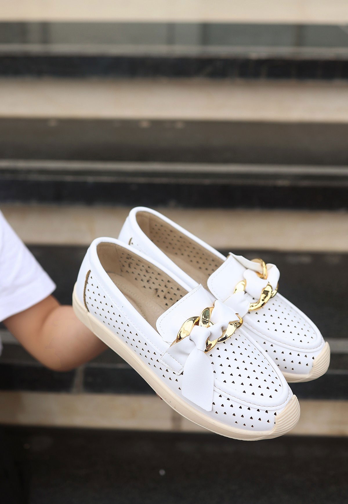 White Skin Babette Shoes