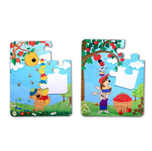 Apple Bear 3+ Felt Jigsaw Puzzle - 3 Years Puzzle