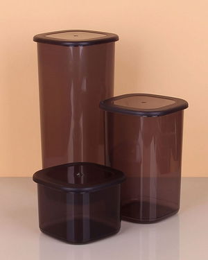 3-Pack Storage Container - 1750-1200-550ML Dark Transparent