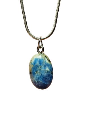 Sodalite Natural Stone Handmade Pendant with Chain: 1.5 cm Chain: 20 cm Boxed