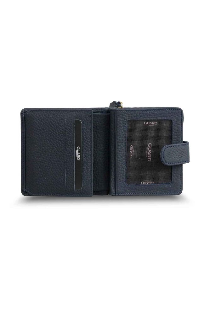 Navy Blue Matte Multi-Compartment Stylish Leather Ladies Wallet