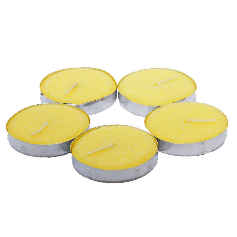 Tea Lights Yellow Candle 5 pcs 1 Pack