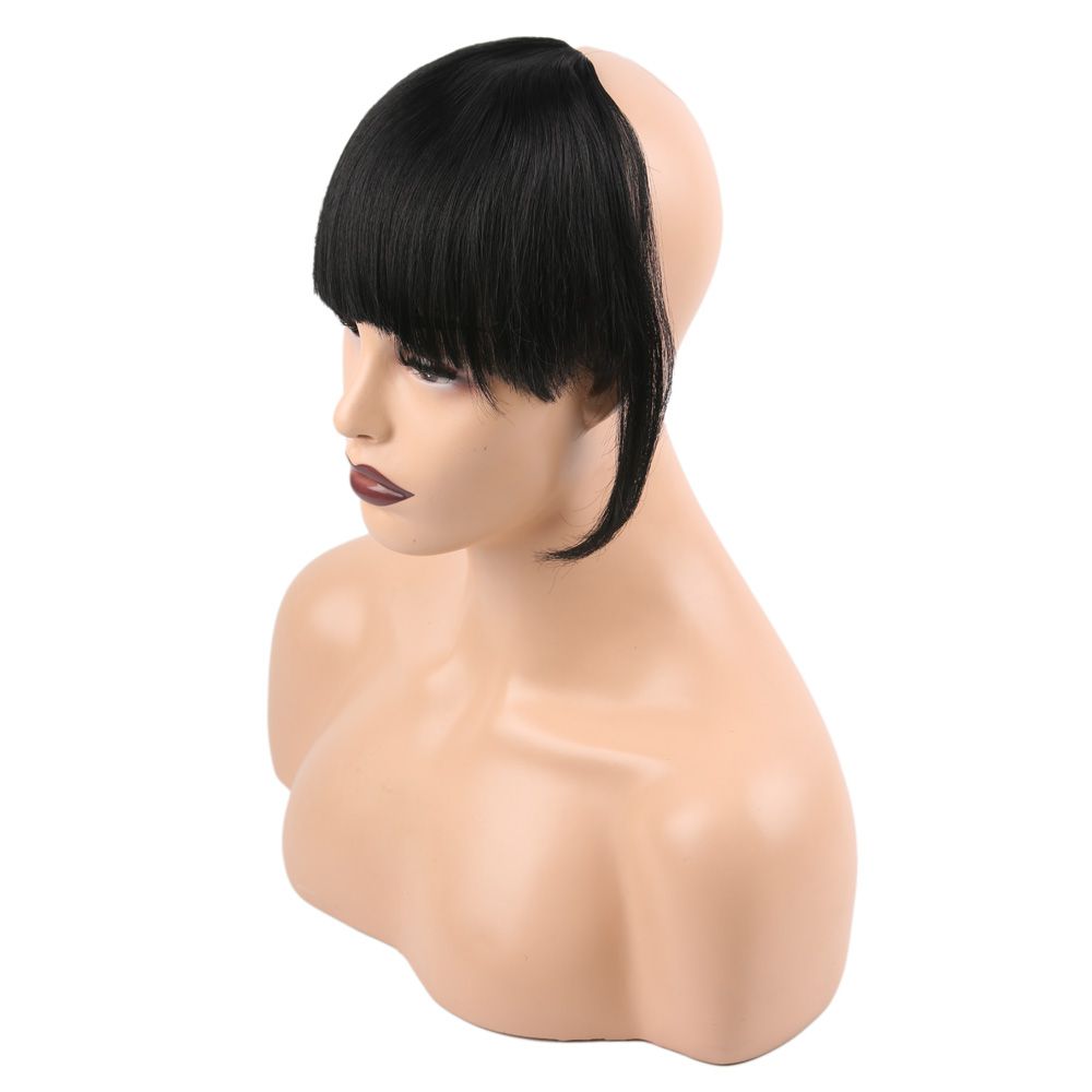 Kanekalon Fiber Synthetic Synthetic Bangs / Dark Black