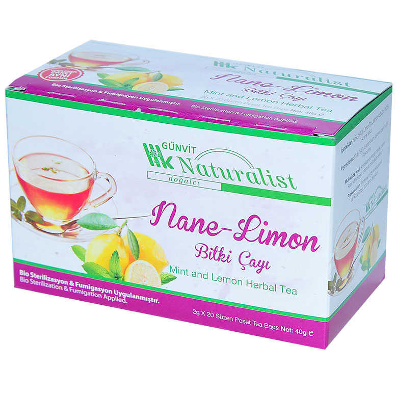 Mint Lemon Herbal Tea 20 Sachets