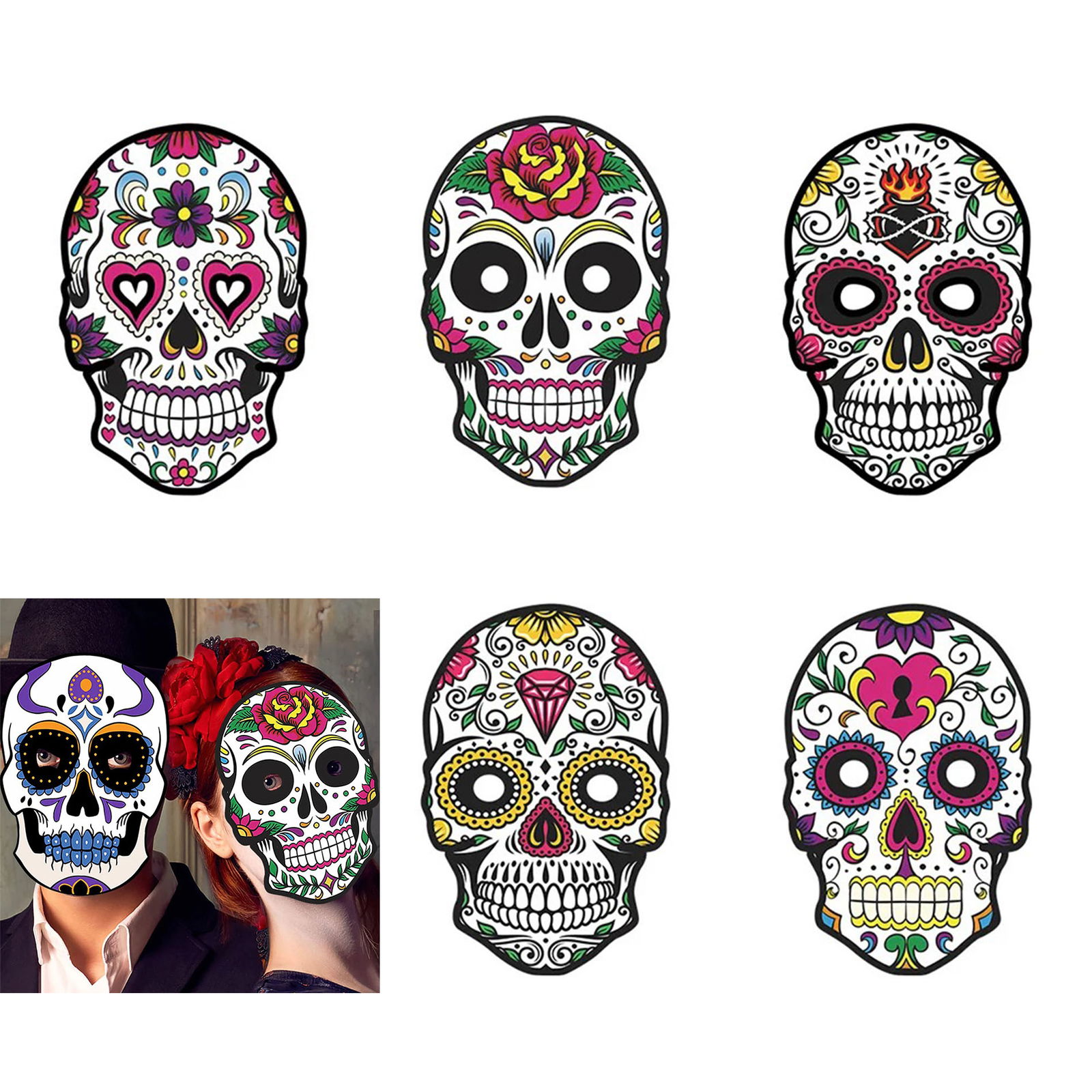 Day of the Dead Skull Dry Head Mask Eva Soft Model