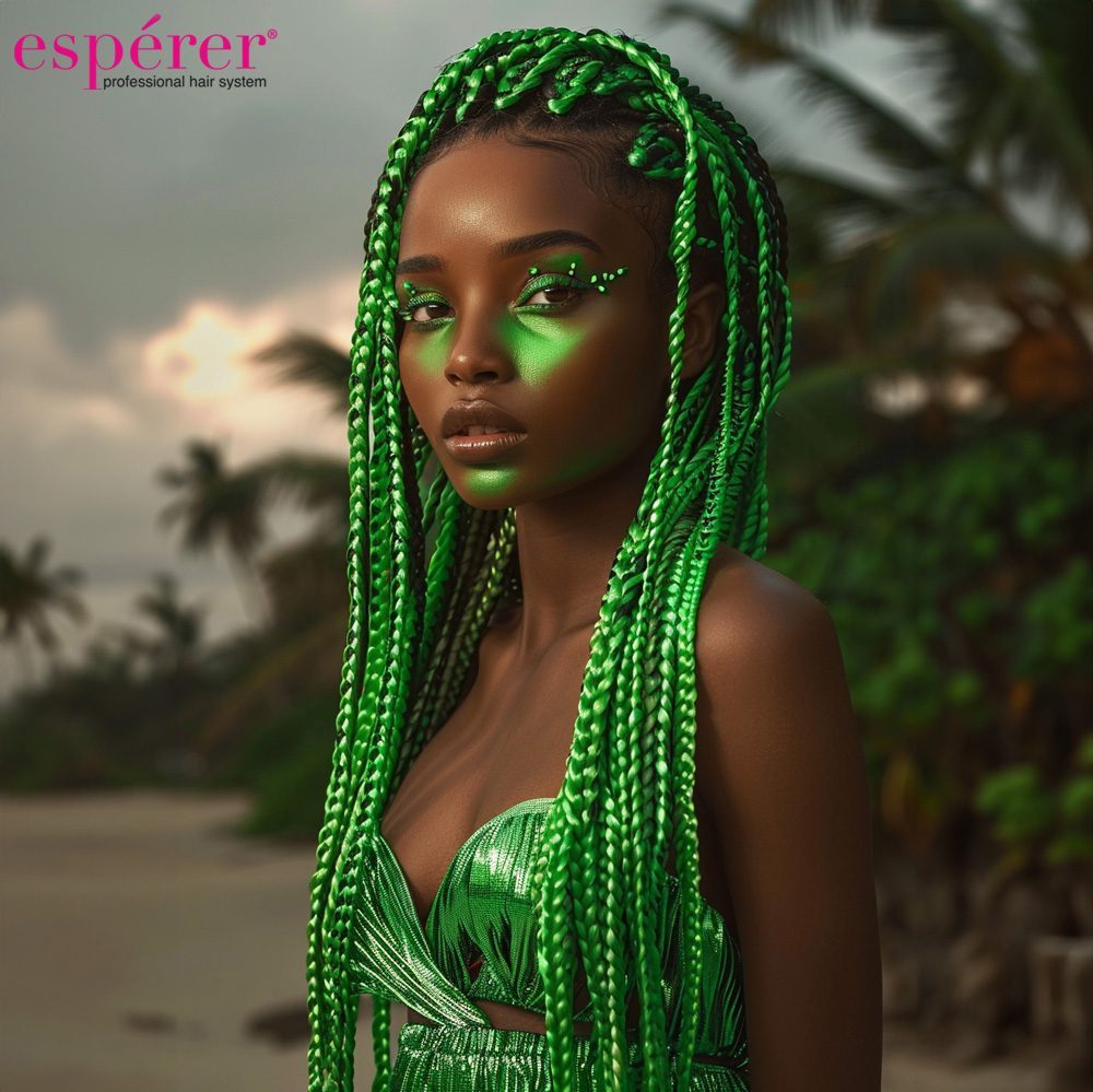 Synthetic Braiding Hair Esperer 100 Gr. / Green