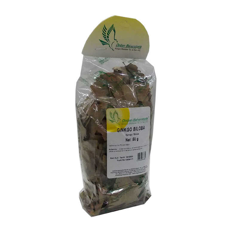 Natural Ginkgo Biloba Leaf 50 Gr Package