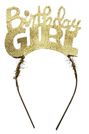 Birthday Girl Written Gold Color Party Girl Birthday Crown