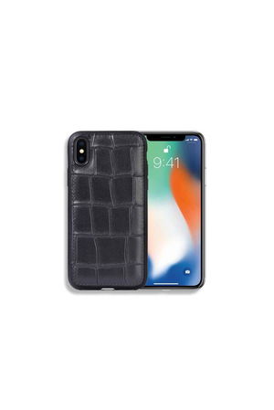 Effective Printed Black Leather iPhone X / XS Case