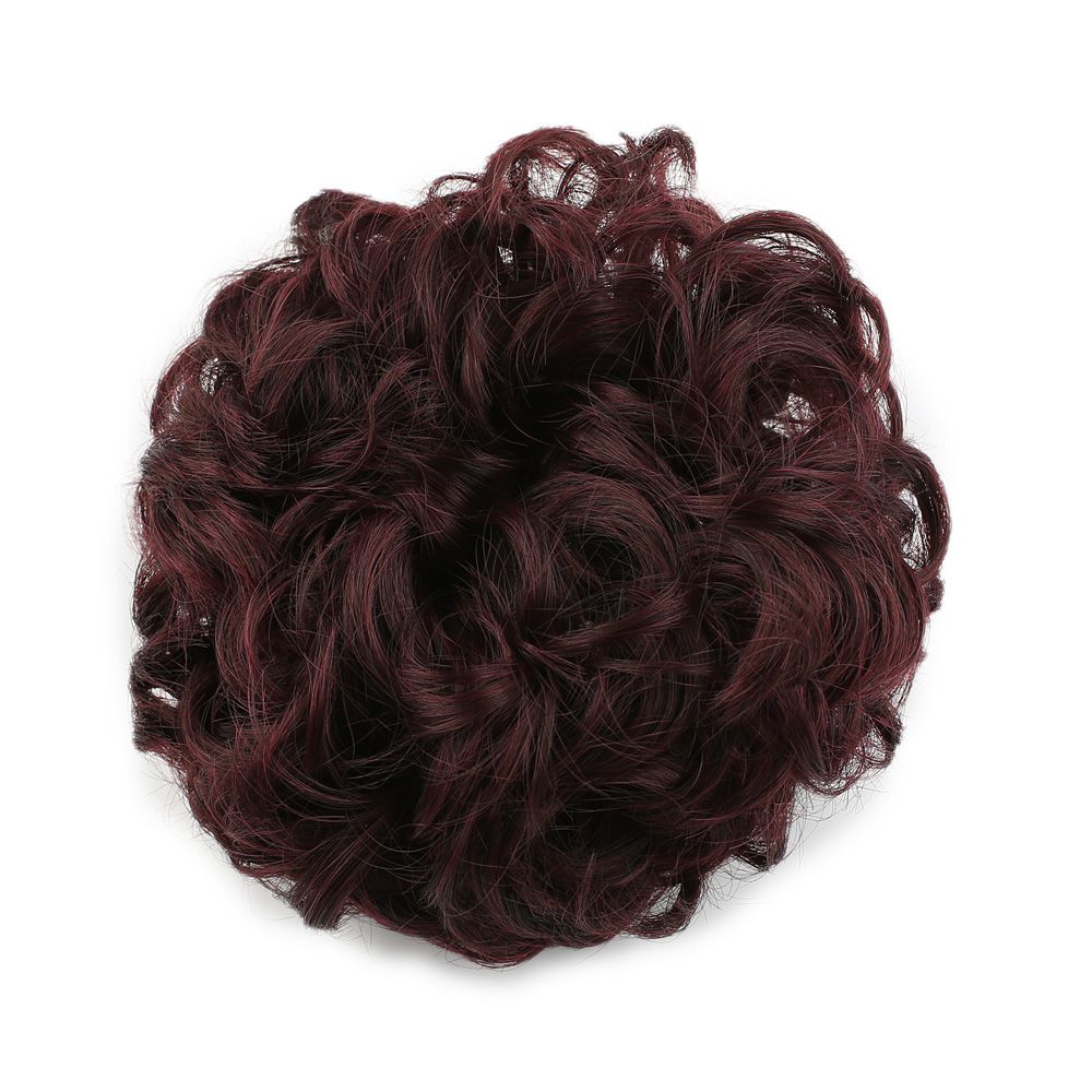 Dense Fiber Synthetic Rubberized Bun Buckle / Dark Red