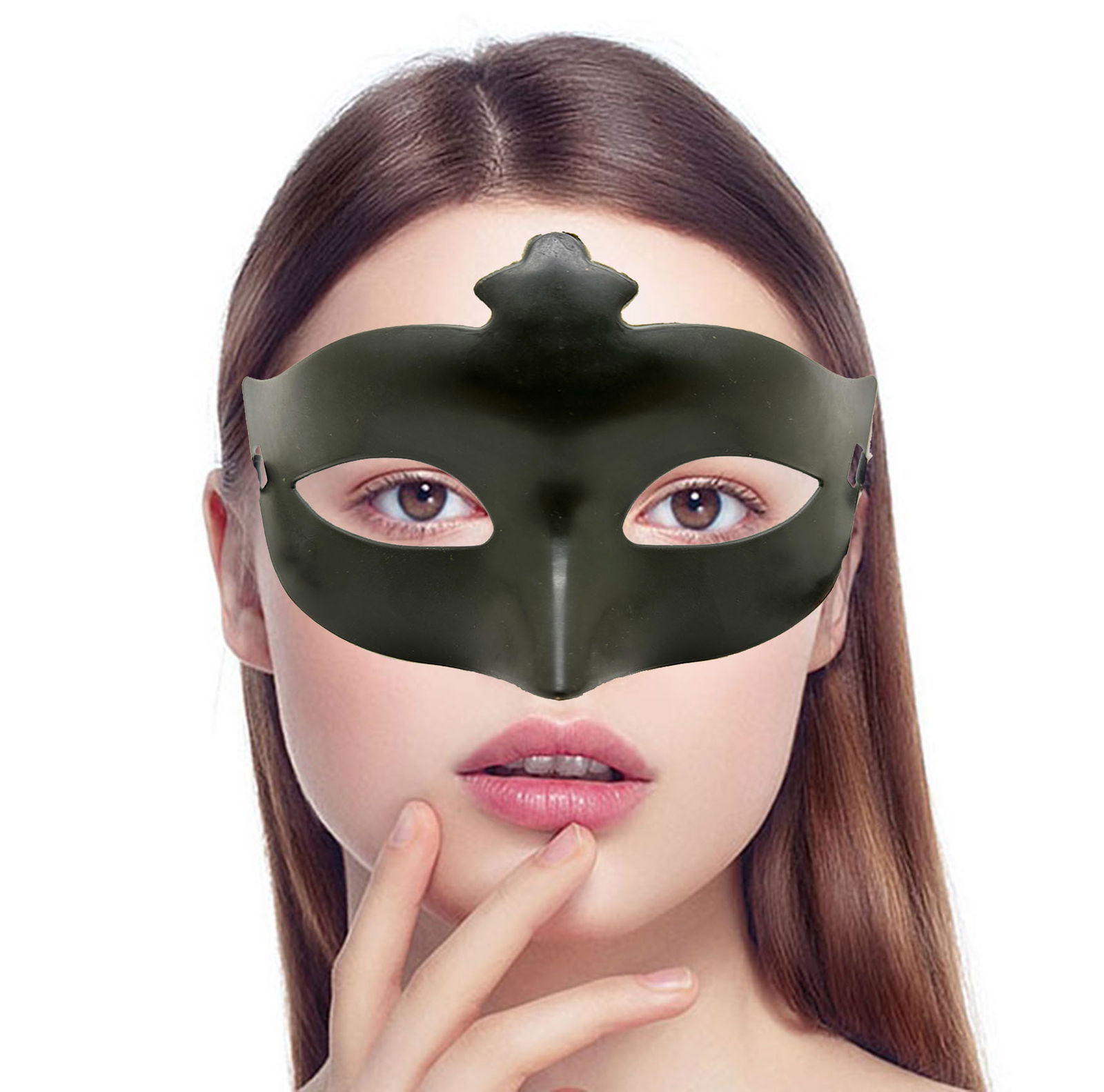 Khaki Green Color Masquerade Costume Party Venetian Prom Mask