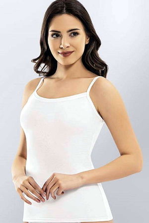 Women's White Tank Top with Straps 6091