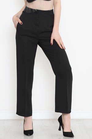 Waist Cuffed Pants Black