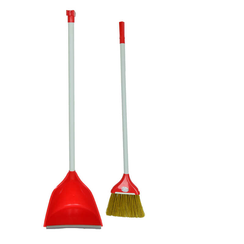 Plastic Handle Broom Handle Dustpan Brush Set Mixed Color ZP-128