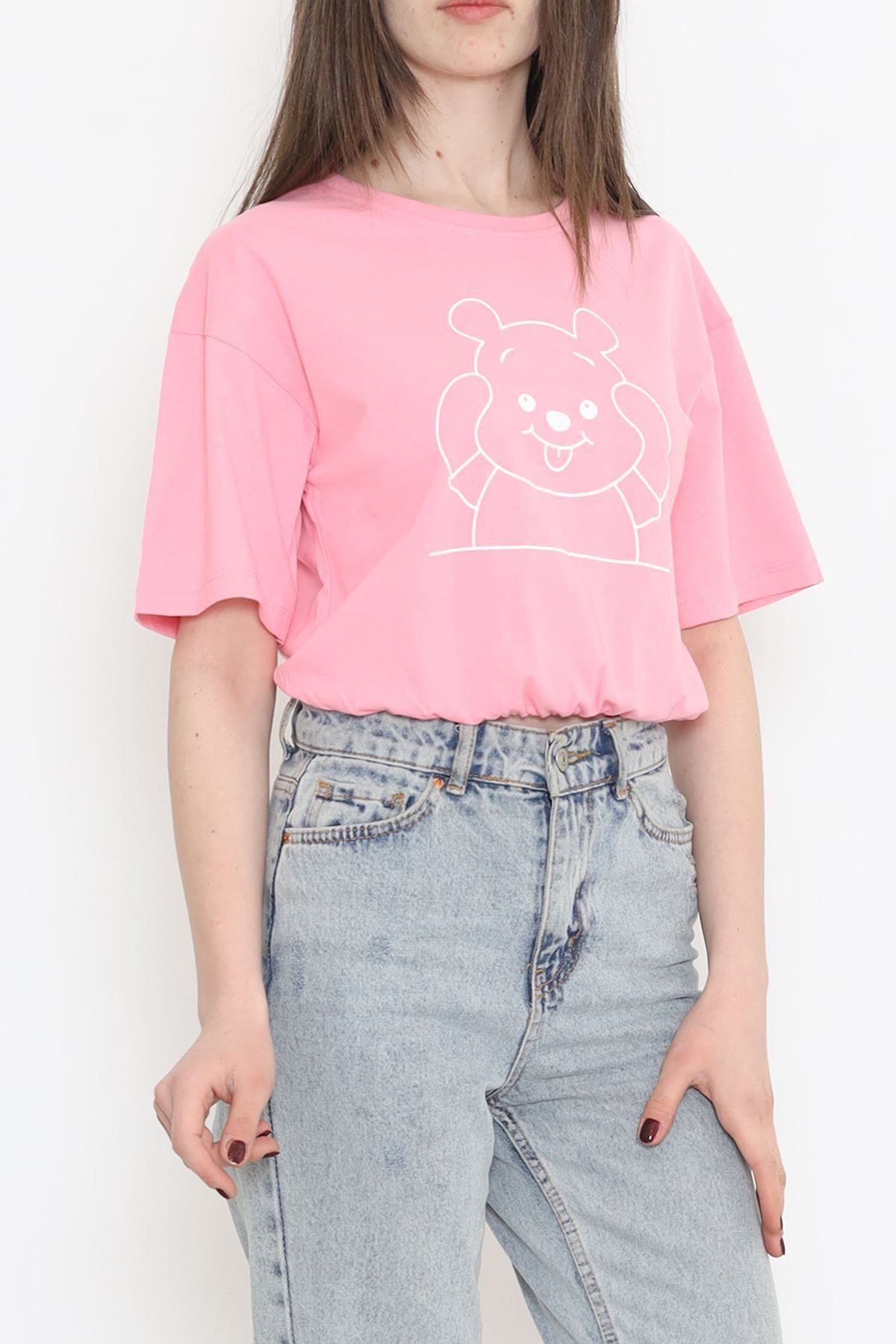 Elastic Waist T-Shirt Pink