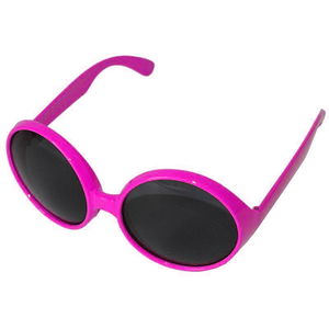 Round Yeşilçam 80s 90s Party Glasses Retro Pink Color