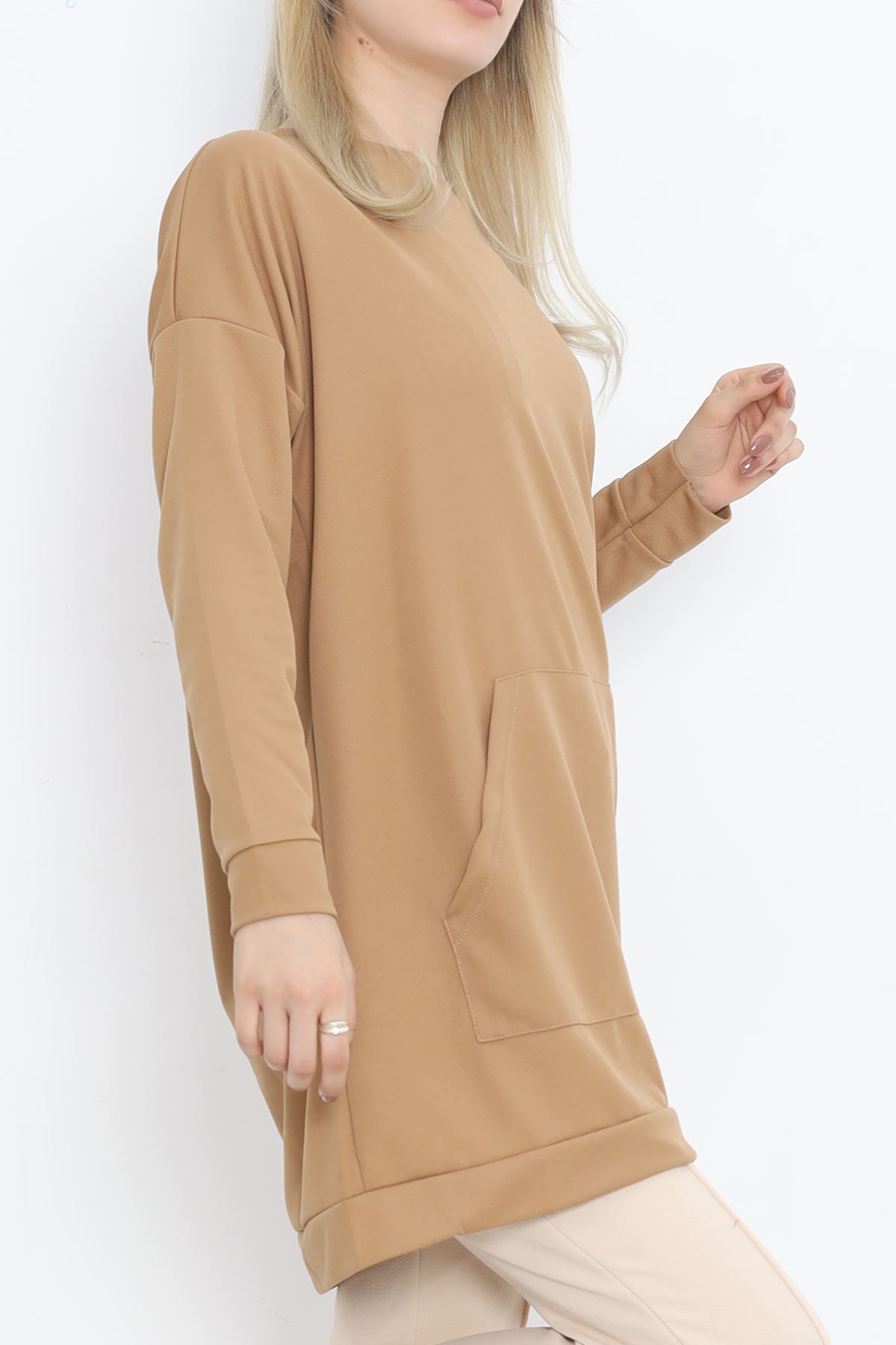 Kangaroo Pocket Tunic Sütlükahve