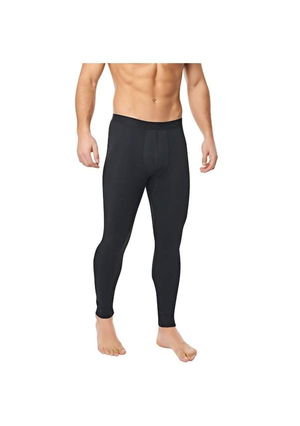 Men's Cotton Thermal Pajamas Leggings Underwear Black