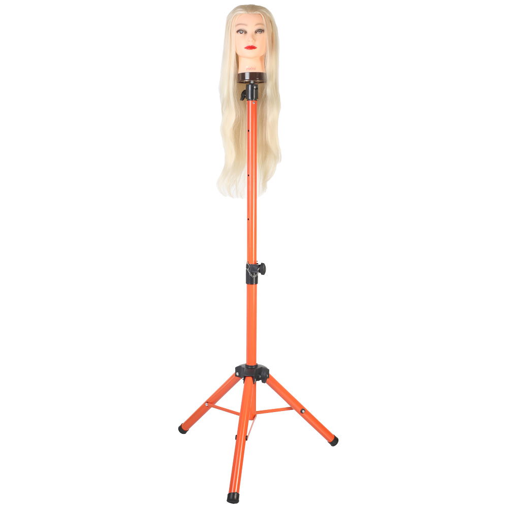 Metal Tripod / Orange + Carrying Case For Custom Hairdresser Training Manikin