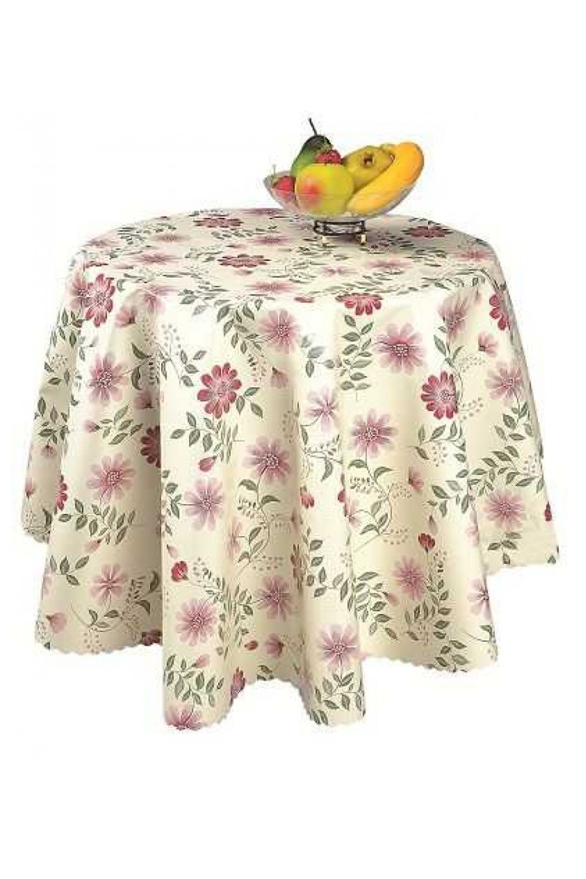 Sermat Ready Made Tablecloth 140x140 Cm Round Turk-MH69