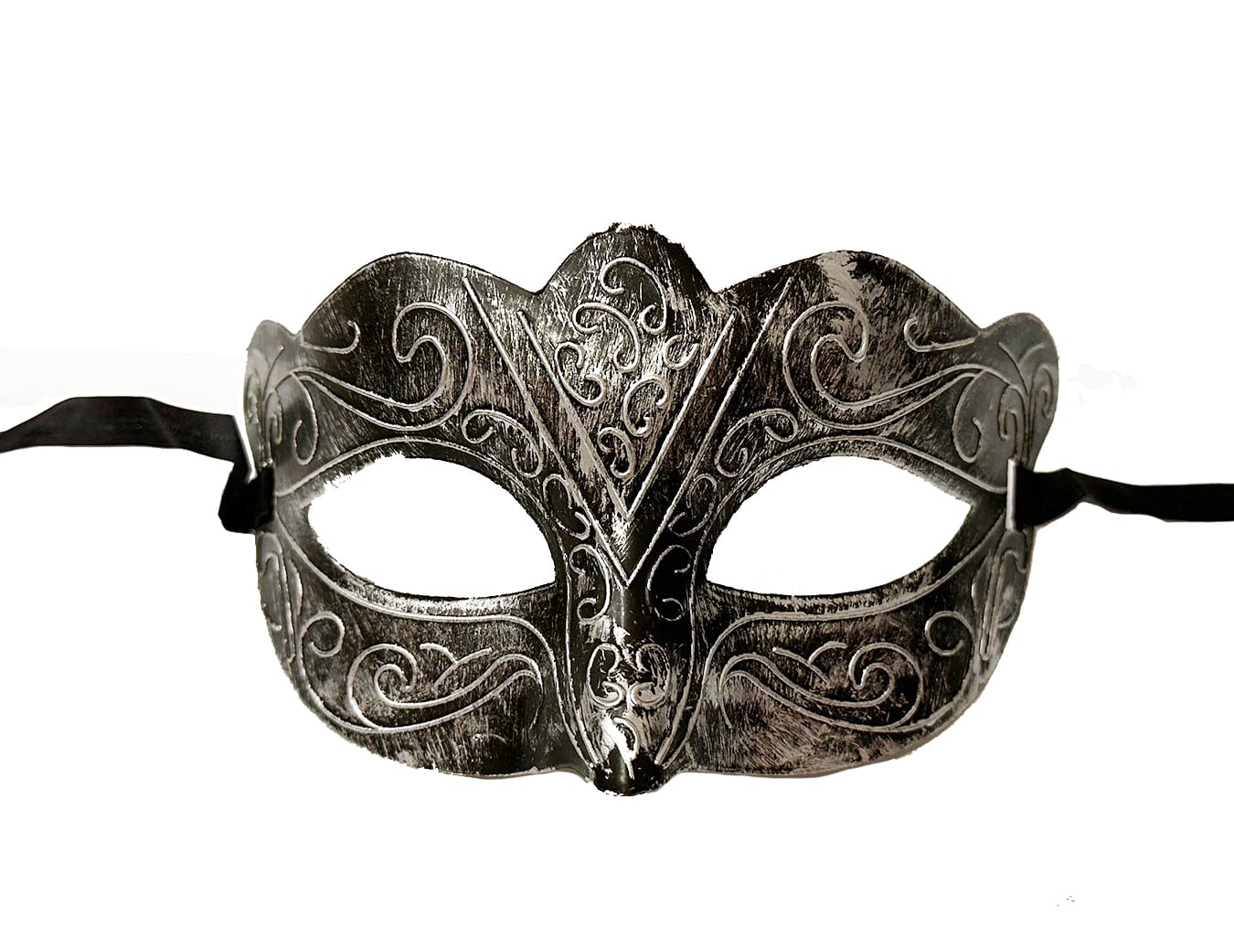 Masquerade Antique Gray Silver Antiqued Mask Prom Venice