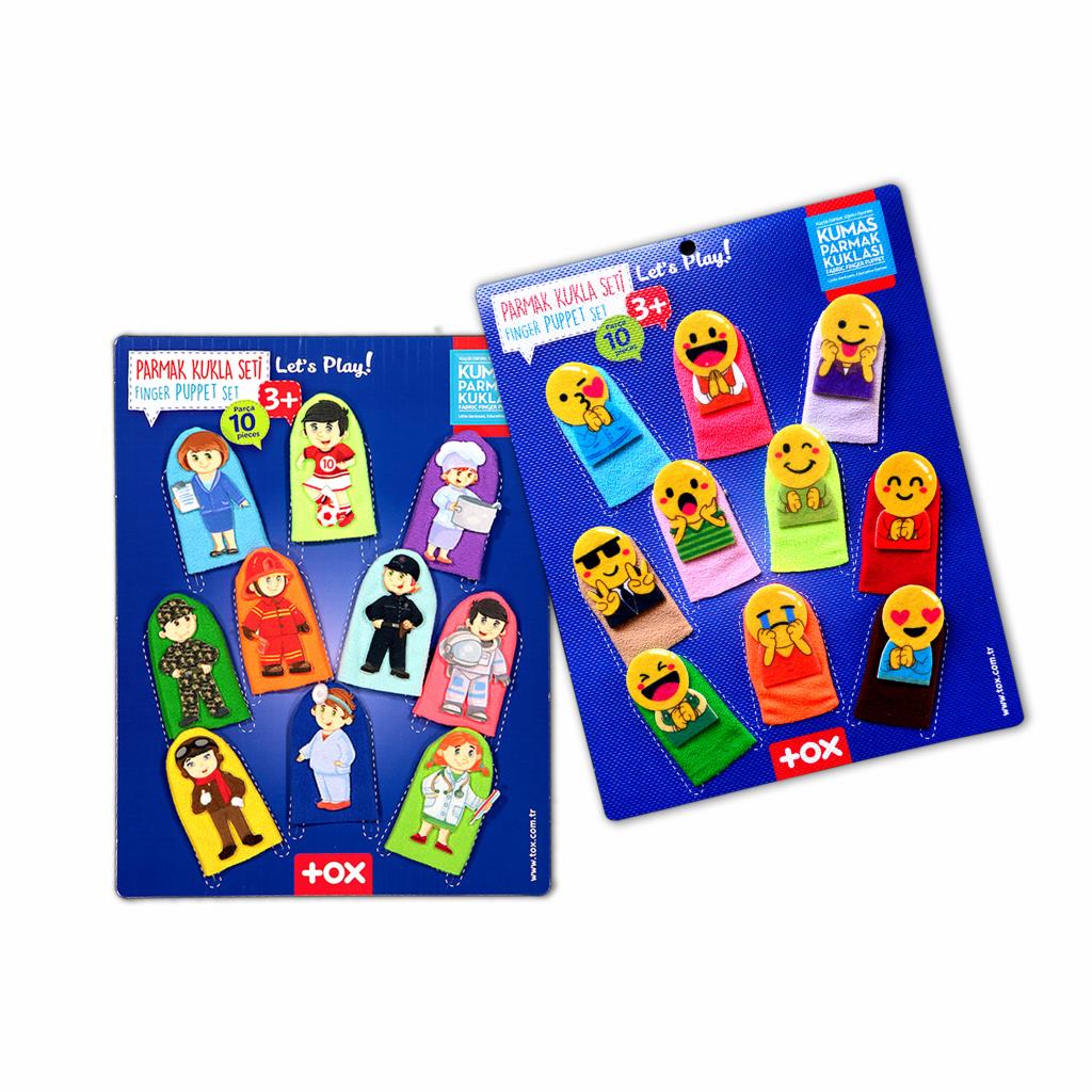 2 Set - 20 Pieces Emojis and Professions Finger Puppet