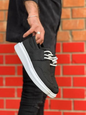 Lace-up Black Casual Men's Shoes