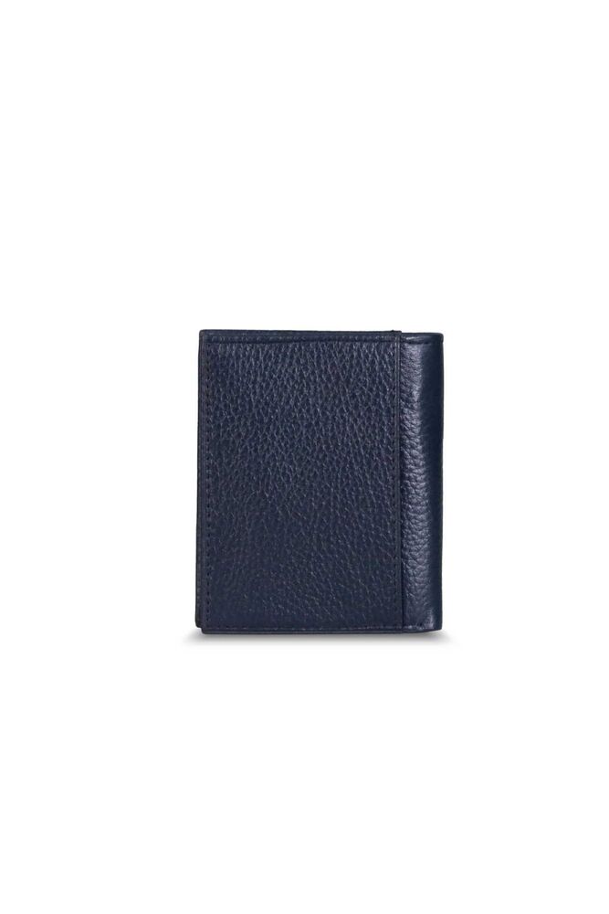 Navy Blue Leather Men's Wallet