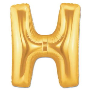 H Letter Foil Balloon Gold Color 40 inch