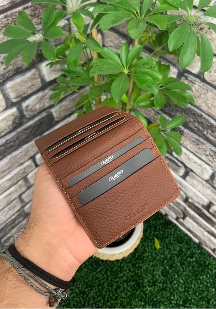 Tan Patented Design Leather Card Holder