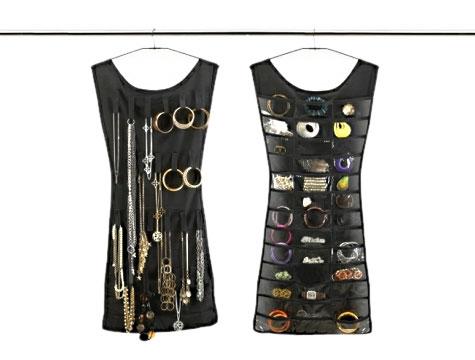 Dress Shaped Jewelry Organizer - Black