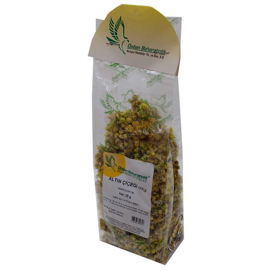 Golden Herb Flower Immortelle Flower Natural 25 Gr Pack