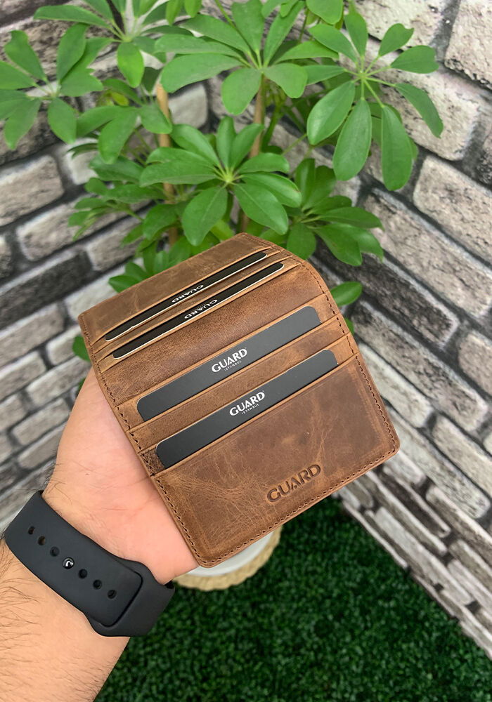 Crazy Taba Patented Design Leather Card Holder