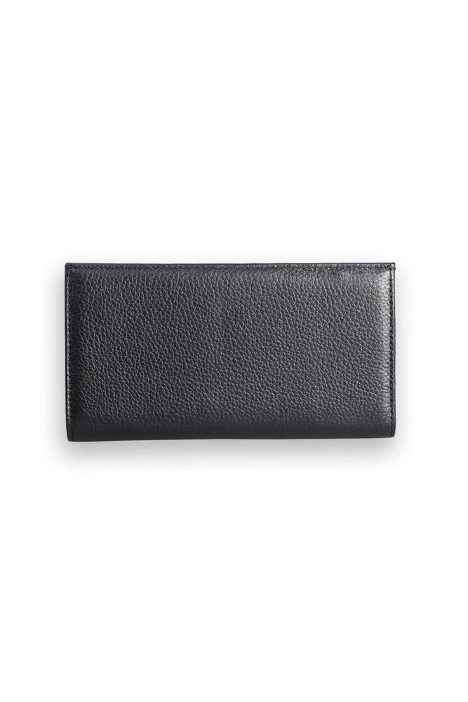 Black Leather Women's Wallet with Phone Entry