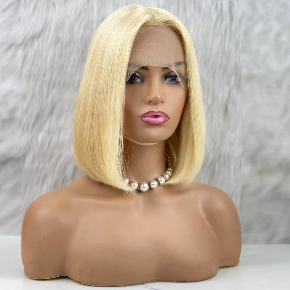 Platinum T Lace Real Hair Blunt Wig