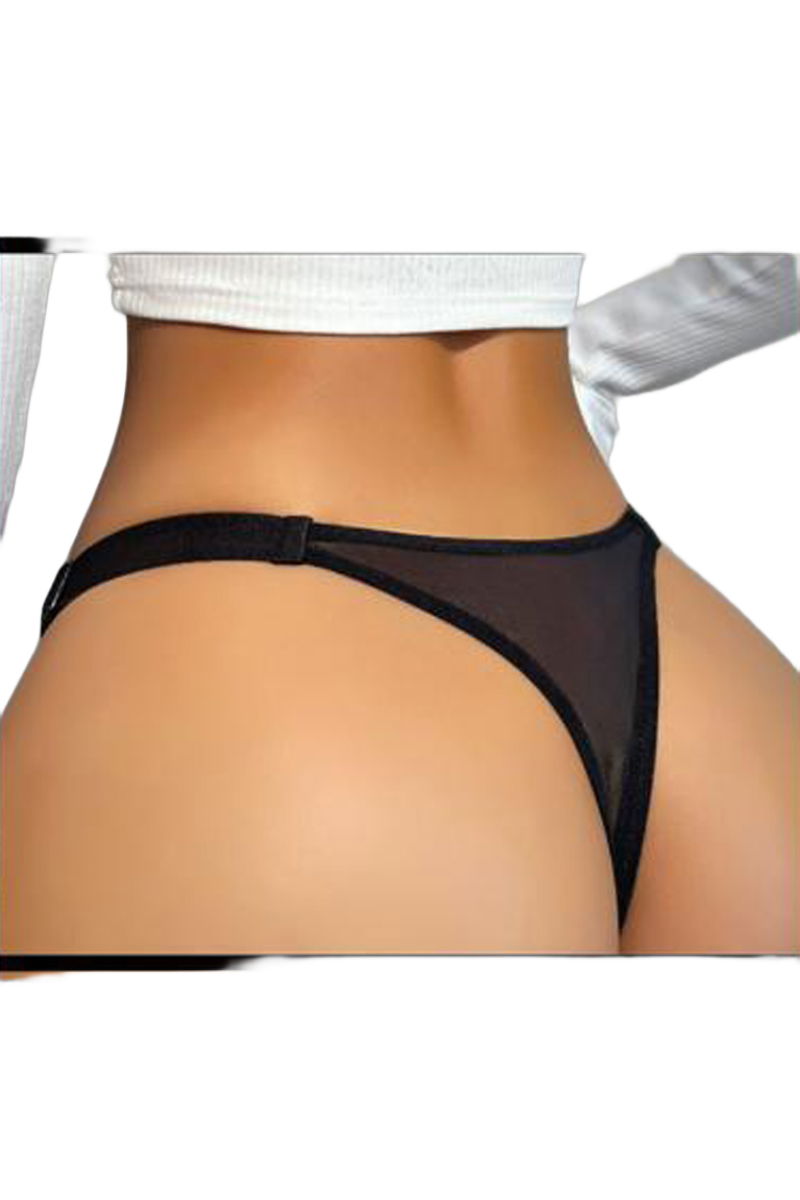 Women's Fancy Lingerie Thong Panties Perfect Fall D218 Black