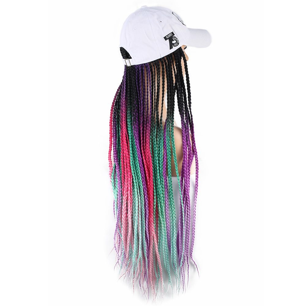 White Hat Look Mesh Wig / Mixed Color