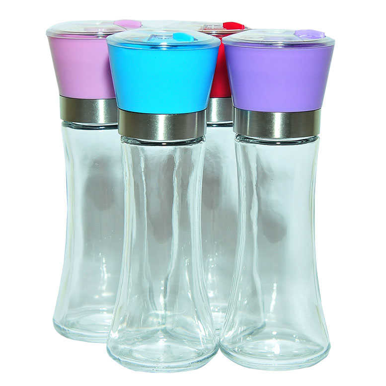 Salt Pepper Glass Grinder Pink