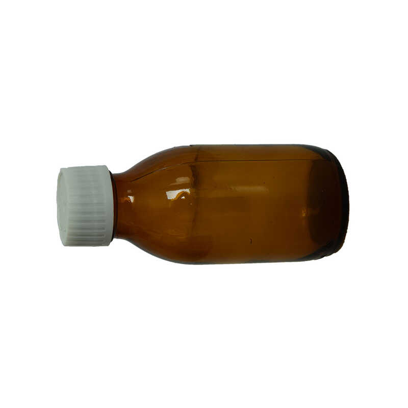 Empty Glass Bottle with Locking Cap Dark Color 100 cc