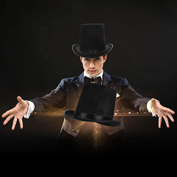 Black Color Ringmaster Magician Magician Hat Top Hat For Adults