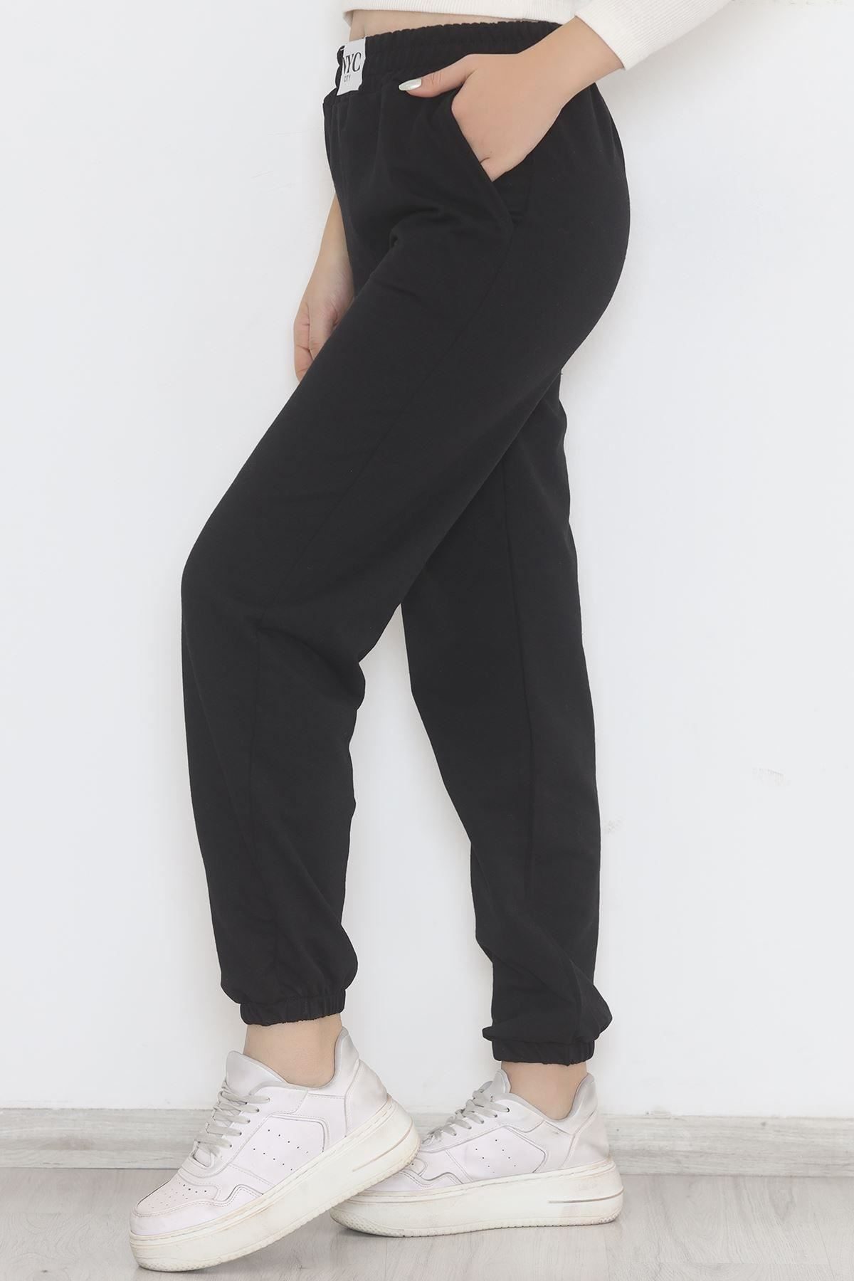 Emblem Sweatpants Black